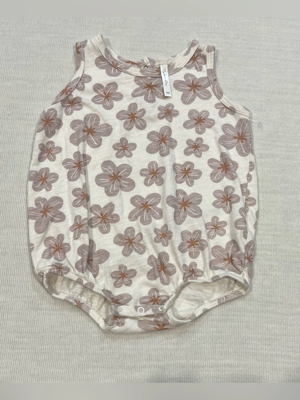 Rylee + Cru Hibiscus Bubble Onesie Romper Size 3-6M